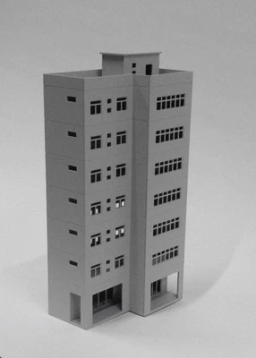 HO scale building ( 7 storey Apartment ) 1:87 HO gauge model train layout M17 - Image 1 of 4