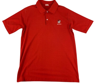 Polo de golf vintage de una sola puntada University of Georgia Bulldogs UGA para hombre S Foto 1 de 4