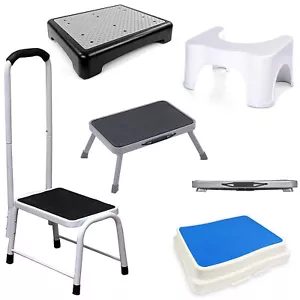 NON SLIP SAFETY KITCHEN BATH DISABILITY AID STOOL Metal MOBILITY SHOWER STEP - Picture 1 of 35