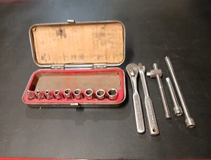 Vintage 1960S Craftsman 1/4" Drive SAE Socket Set Flying V USA (F) - Picture 1 of 4