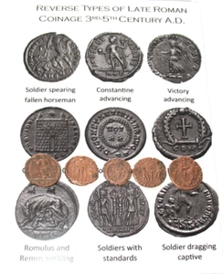Römische Münzsammlung mit Infokarte 5 gereinigte detaillierte Münzen #10 - Bild 1 von 5