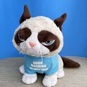 TCG Grumpy Cat “Good Morning No Such Thing” Plush Stuffed Animal 10” Used