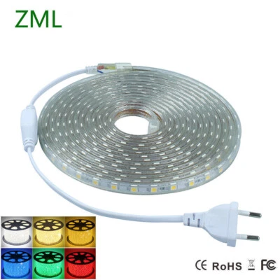 1M 2M 5M 10 M STRISCIA STRIP LED BOBINA SMD 5050 SPINA 220V BIANCA TUBO ESTERNO - Immagine 1 di 4