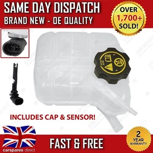 VAUXHALL INSIGNIA 2008-17 RADIATOR COOLANT EXPANSION HEADER TANK & CAP + SENSOR - Picture 1 of 6