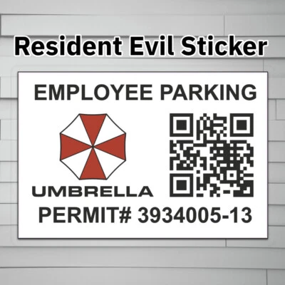 Umbrella Corporation Employee Parking Permit (Vinyl Decal Sticker, Car laptop wi - Image 1 of 4