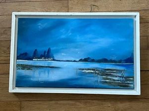 Tableau Peinture Huile sur Toile Signée et encadrée à nettoyer (L17/A2) - Imagen 1 de 5