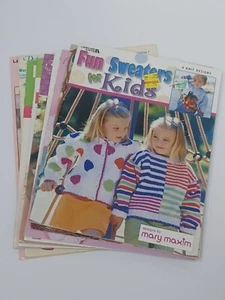 9 Vintage Crochet and Knitting Pamphlets / Book / Magazines Baby Toddler Kids - Picture 1 of 6