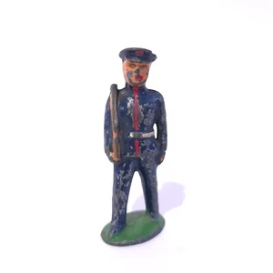 BARCLAY Dimestore RARE Toy Lead Soldier #B57 Marine TIN HAT Short Stride Manoil - Picture 1 of 5