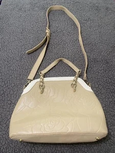Charming Charlie Faux Leather Crossbody Tan Shoulder Purse Large Hobo Handbag - Picture 1 of 13