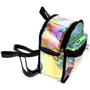 Sequins School Bag Holographic Reflective Bag Pu Shoulder Bag - Picture 1 of 12