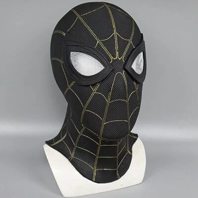 Black Gold Spider-man No Way Home PVC Mask ​Cosplay Costume Helmet Halloween UK - Image 1 of 4
