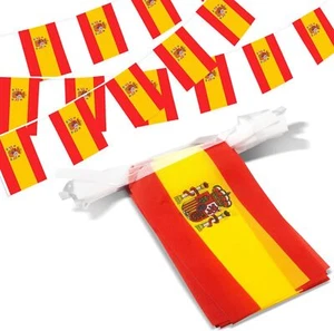 Anley Spanien Schnur Flagge Wimpel Flagge patriotische Ereignisse Dekoration 38 Flaggen - Bild 1 von 7