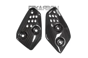 2015 - 2017 Yamaha FZ07 MT07 100% Full Carbon Fiber Heel Plates - Picture 1 of 4