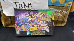 FACTORY SEALED TETRIS & DR. MARIO SNES SUPER NINTENDO VIDEO GAME PLAYERS CHOICE - Picture 1 of 8