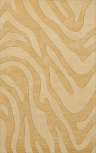 Yellow Swirls Lines Stripes Transitional Area Rug Animal Print DV2 - Picture 1 of 12