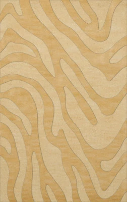 Yellow Swirls Lines Stripes Transitional Area Rug Animal Print DV2 - Image 1 of 2