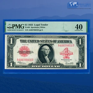 Fr.40 1923 $1 One Dollar Legal Tender Note "HORSEBLANKET", PMG XF 40 #78801 - Picture 1 of 3