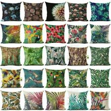 Home Decor Case Cushion Cover Fashion 18" Plant Flower Cotton Linen Pillow New