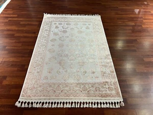 4x6 Fuß Beige Bambus Teppich - Super Feiner Anatilon Bambus Traditioneller Teppich - Bild 1 von 6