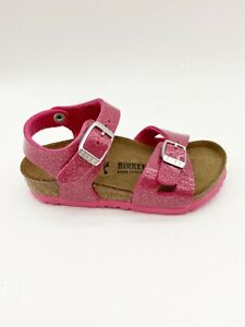 Birkenstock Rio Kids Magic Galaxy Bright Rose Pink Sandals US 6-3 Narrow Fit