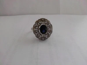 RING GR. 19 (CA. 60) 925/- SILBER RHODINIERT - Bild 1 von 4