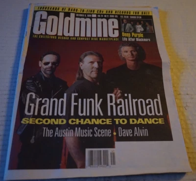 Goldmine Music Newspaper October 9 1998 Grand Funk Railroad Reunion Deep Purple - Image 1 of 4