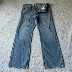 Vintage Express Jeans Mens 33x30 Blue Precision Fit Meneker Button Fly Denim 90s - Picture 1 of 14