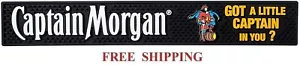 CAPTAIN MORGAN RUM "GOT A LITTLE CAPTAIN IN YOU" COASTER RAIL BAR MAT RUNNER NEW - Picture 1 of 2