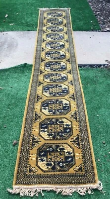 Antiguo corredor belga 100 % algodón 10x2  Foto 1 de 4