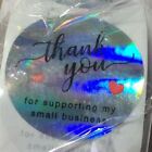 1 Roll Of 500 Thank You For Supporting My/our Small Business Stickers - U Choose