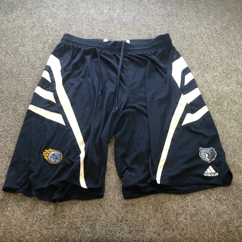 Adidas Shorts Mens Extra Large Blue Basketball Memphis Grizzlies 12' +0 Inseam Cover