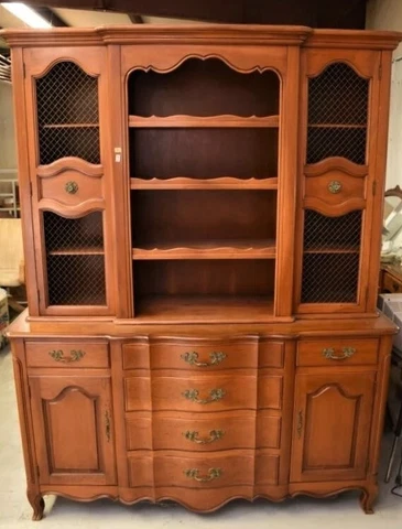 FANCHER N.Y. FRENCH PROVINCIAL BREAKFRONT CABINET  Local Pickup NORTH CAROLINA Cover