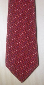 Missoni Red Ground Skinny Silk Tie With Multi-Color Dots. Italy. 3" x 61" - Picture 1 of 3