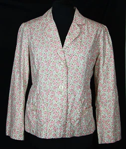 Odille cotton blazer jacket 8 floral print - Picture 1 of 3