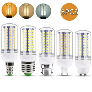 Led Corn Bulbs Clear/pc/shell 220v 240v 3w-15w E14 E27 B22 Gu10 G9 24leds 72leds - Picture 1 of 12