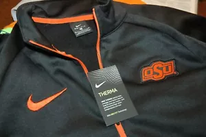 Oklahoma State Cowboys Nike Therma-fit giacca uomo media NUOVA con etichette nera - Foto 1 di 4