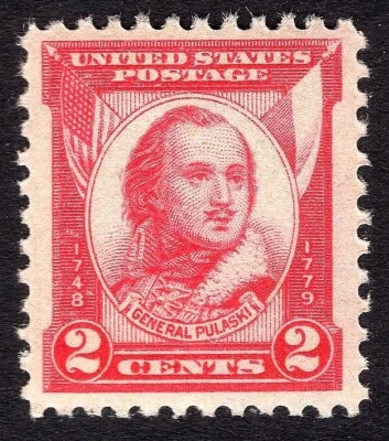 #690 SUPERB MNH OG-2c GENERAL PULASKI-JUMBO GEM STAMP!! (REM #690-8) - Image 1 of 2
