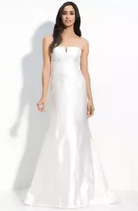 NICOLE MILLER SHANTUNG SETA SIRENA MATRIMONIO SPOSA 10 $1900 IM0002 - Foto 1 di 15