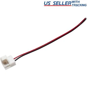 10-pack 8mm Solderless 2-Wire Connector Clip for Waterproof 2835 LED Strip Light - Picture 1 of 1