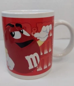 2002 Galerie M&M RED Character Pointing 12oz Coffee Mug Cup M&Ms  - Picture 1 of 6