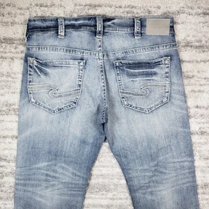 Silver Jeans Mens 36x30 Gordie Relaxed Straight Blue Measure 38x30 - Picture 1 of 11