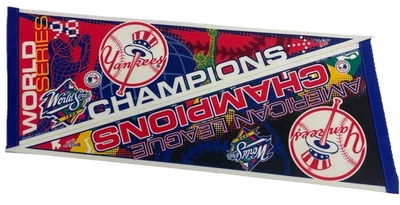 1998 Yankees AL & World Champs standard size (12x30") pennant - Image 1 of 3