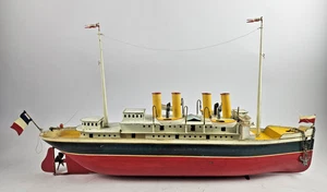 Bing Ocean Liner 65 cm mit Dampfantrieb im super Originalzustand! - Bild 1 von 10