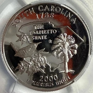 2000 S - South Carolina Silver Proof Quarter - PCGS PR69DCAM Exact Coin Imaged - Picture 1 of 4