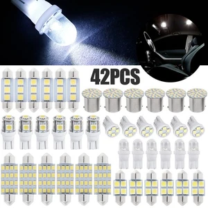 SMD LED Bulb 42PCS Xenon White Interior Light Bulbs T10 6000K SMD LED sdTOq - Picture 1 of 9