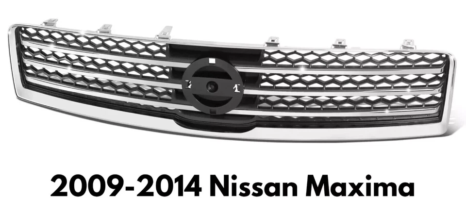 Conjunto de parrilla delantera cromada para Nissan Máxima 2009-2014 Foto 1 de 4