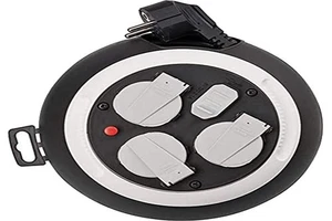 Brennenstuhl Comfort Line Kabelbox 3-fach mit USB / Mini-Kabeltrommel (Indoor-Ka - Afbeelding 1 van 5