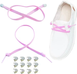 Lacci per Scarpe per Hey Dude, 2 Paia di Lacci Elastici Piatti per Scarpe da Ragazzo - Foto 1 di 5