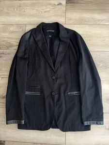 John Varvatos Black Pinstripe Wallace Blazer Jacket - Made In Italy - Size 54 - Picture 1 of 10