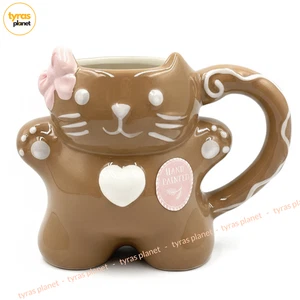 Pfefferminze und Kiefer Lebkuchen Katze Urlaub Figur Becher Weihnachten 2025 NEU - Bild 1 von 10